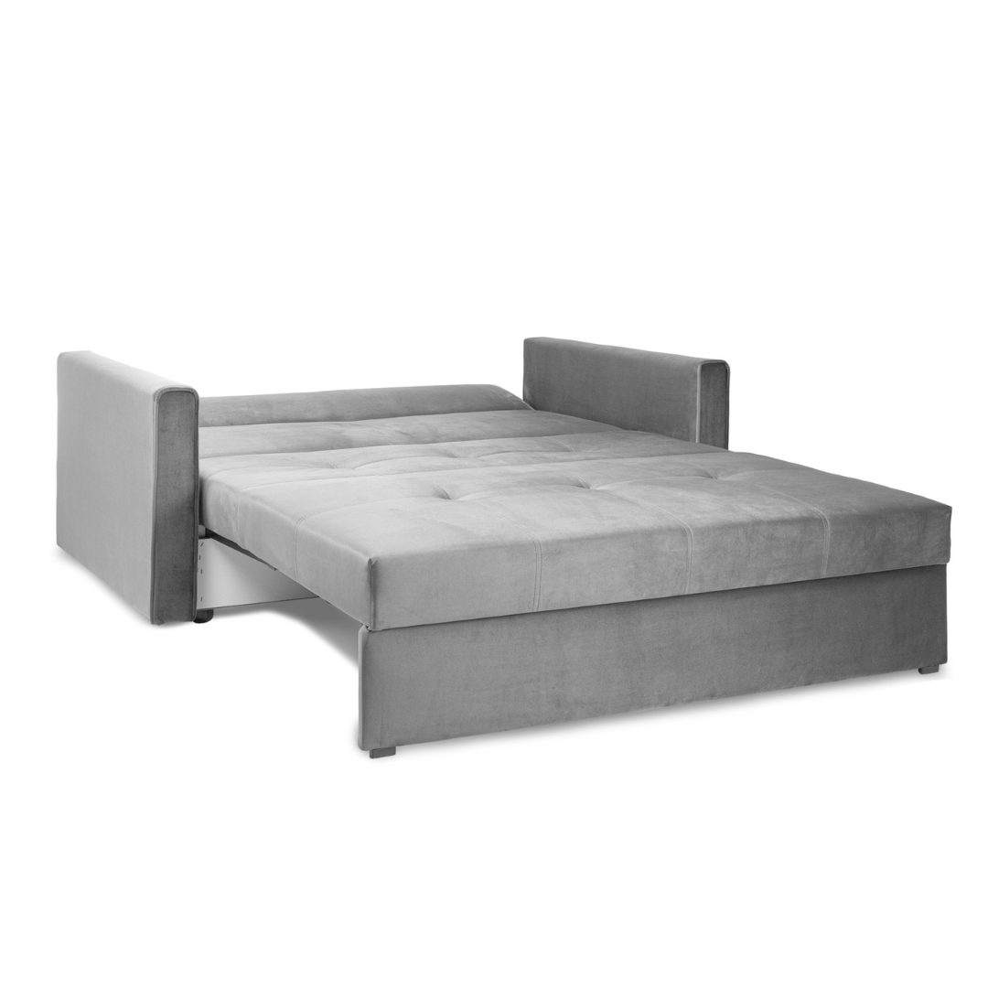 Viva Sofabed Plush Grey 2 Seater - Furniturezone