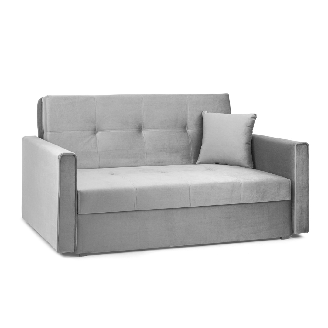 Viva Sofabed Plush Grey 2 Seater - Furniturezone