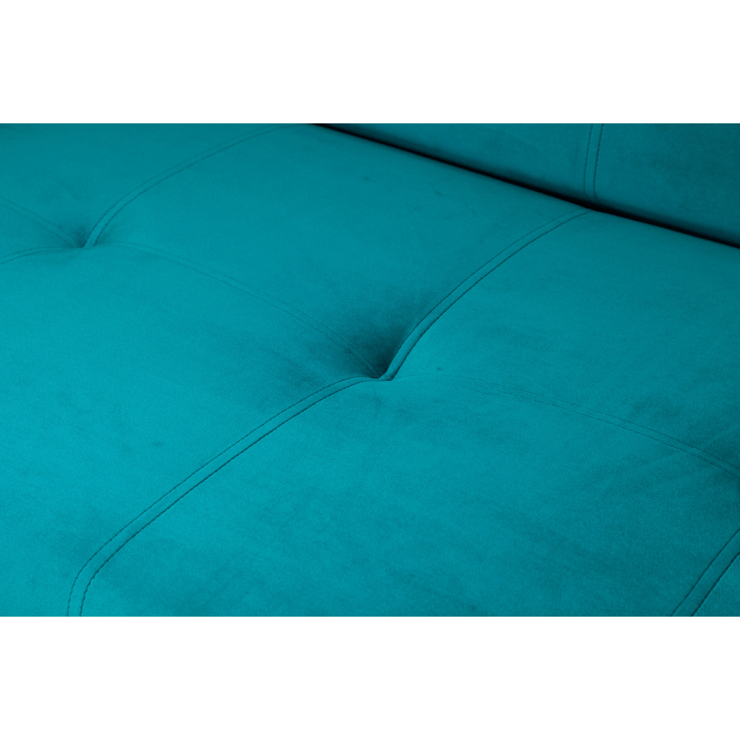 Viva Sofabed Plush Teal 2 Seater - Furniturezone
