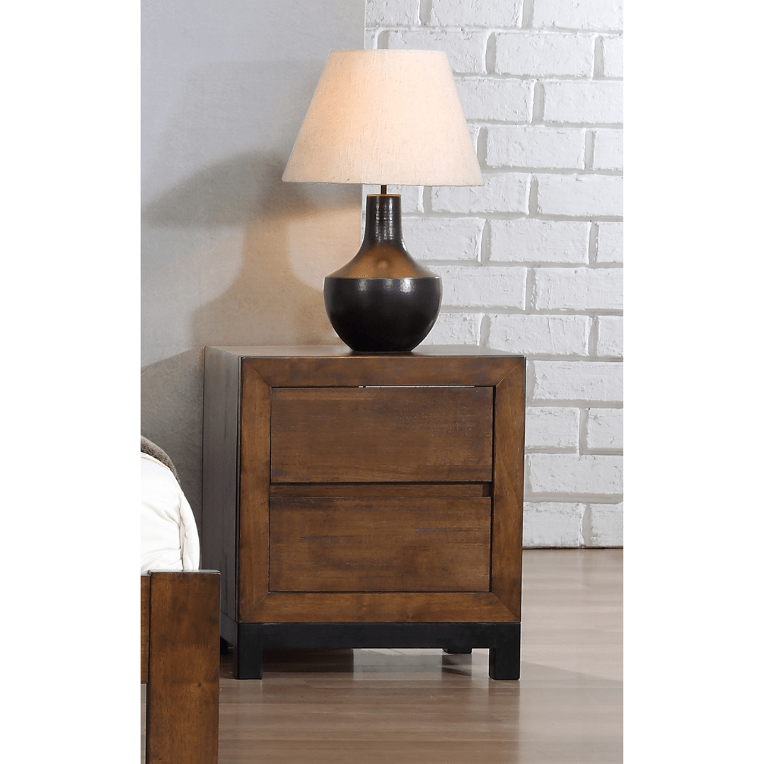 Vulcan Solid Wooden Bedside - Furniturezone