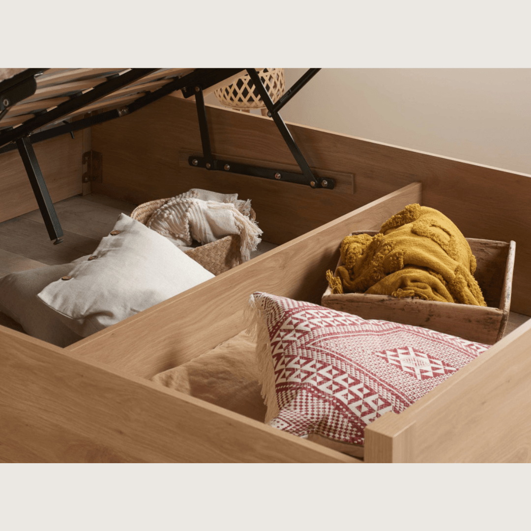 Vulpiano Rattan Ottoman Storage Bed Frame - Furniturezone