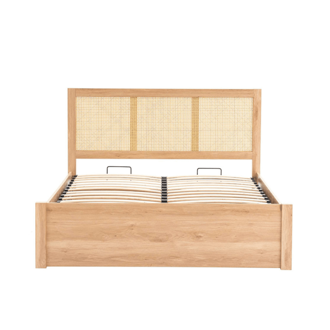 Vulpiano Rattan Ottoman Storage Bed Frame - Furniturezone