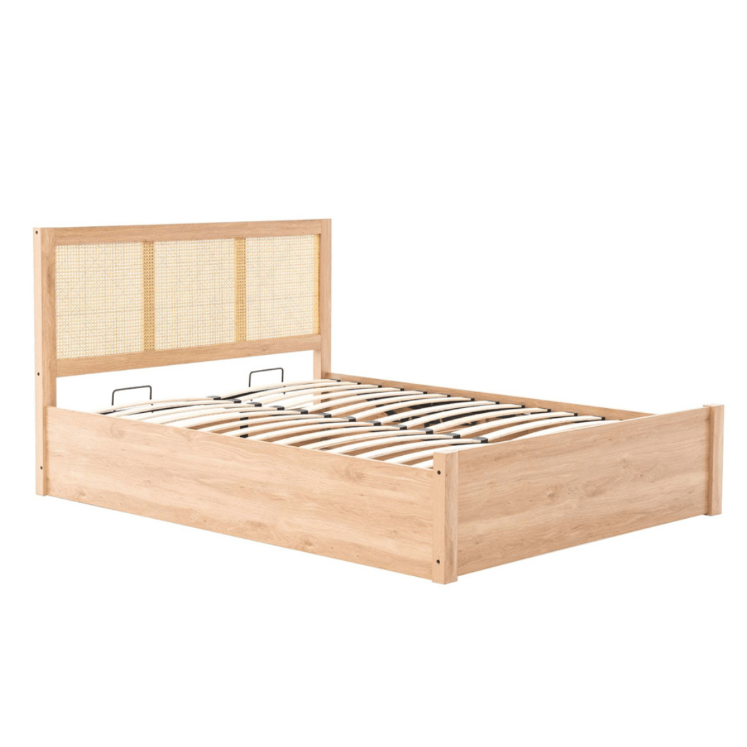 Vulpiano Rattan Ottoman Storage Bed Frame - Furniturezone