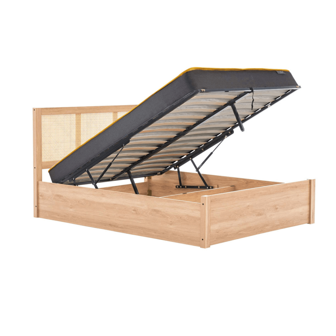 Vulpiano Rattan Ottoman Storage Bed Frame - Furniturezone