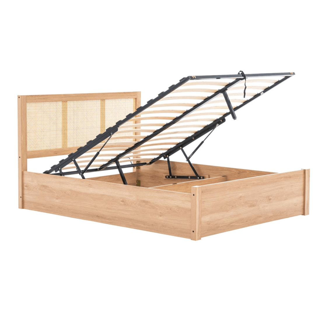 Vulpiano Rattan Ottoman Storage Bed Frame - Furniturezone