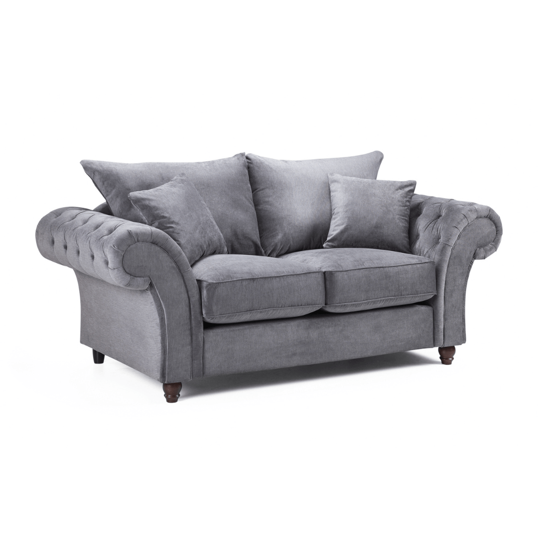 Windsor Full - back Grey 3+2 Sofa Set - Furniturezone