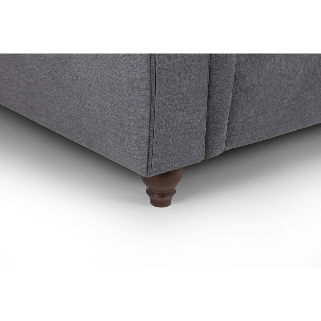 Windsor Full - back Grey Three Seater Sofa - Furniturezone