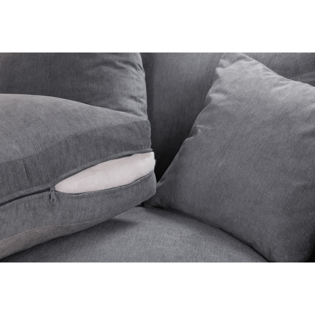 Windsor Full - back Grey Three Seater Sofa - Furniturezone