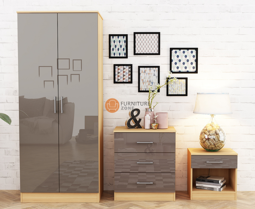 Marla Grey Bedroom Set Furniturezone