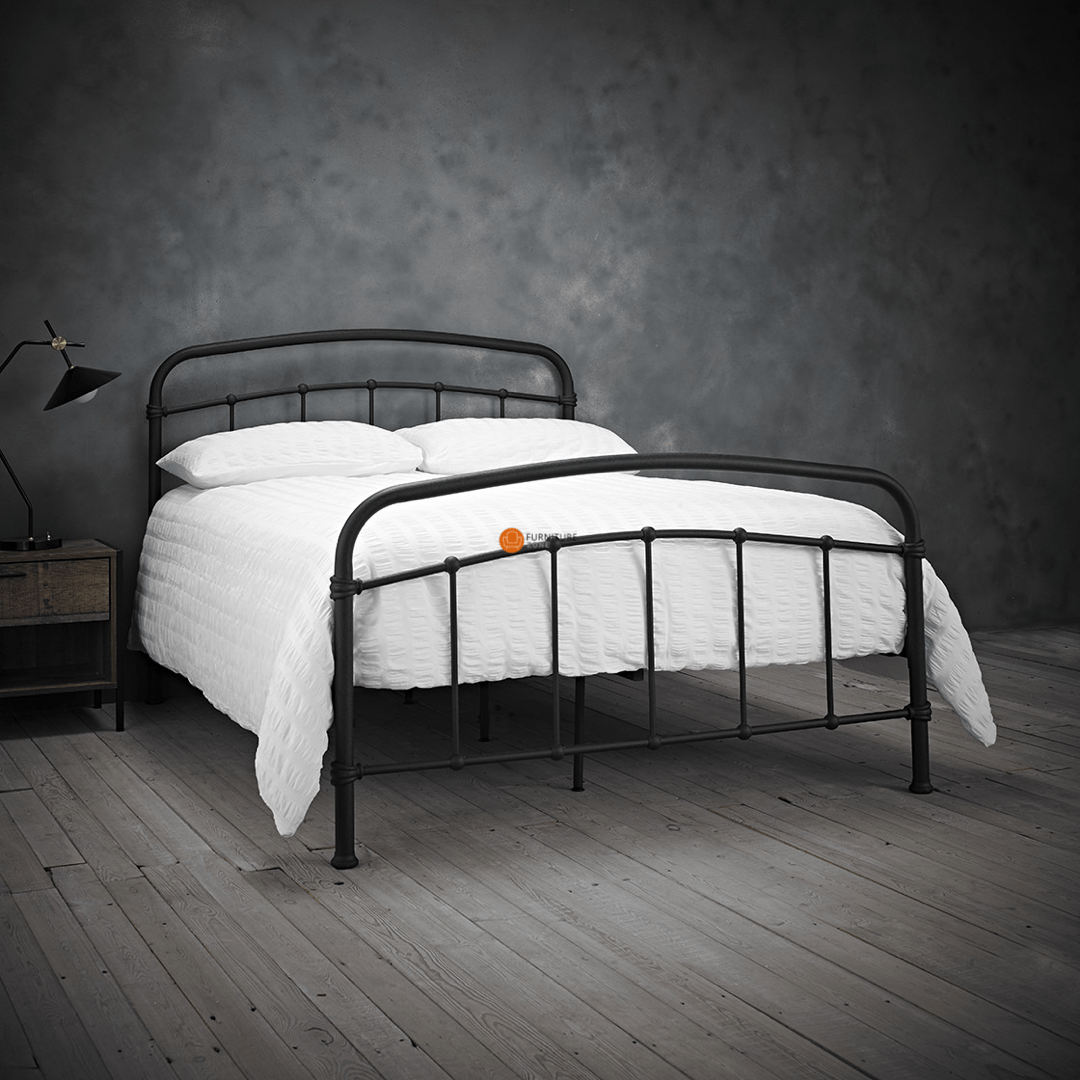Derwent Metal Bed Frame - Copper & Black - Furniturezone