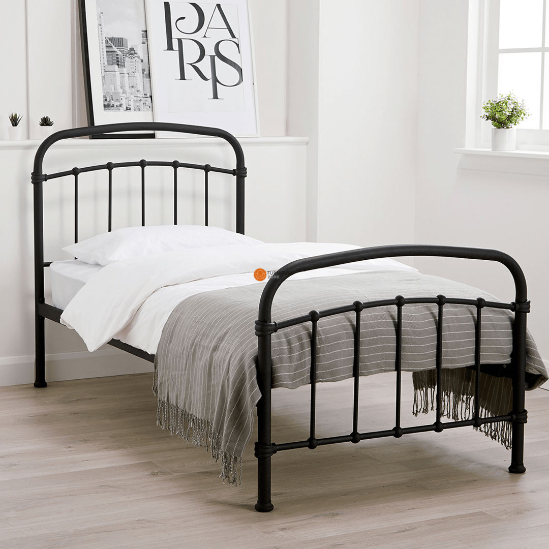 Derwent Metal Bed Frame - Copper & Black - Furniturezone