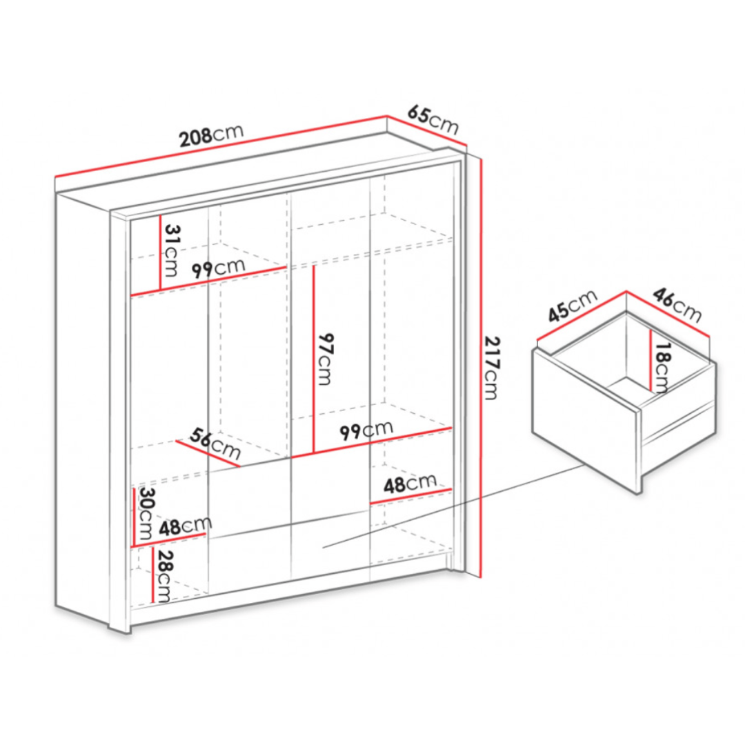 Eclipse Bi - Folding Sliding Wardrobe - Furniturezone
