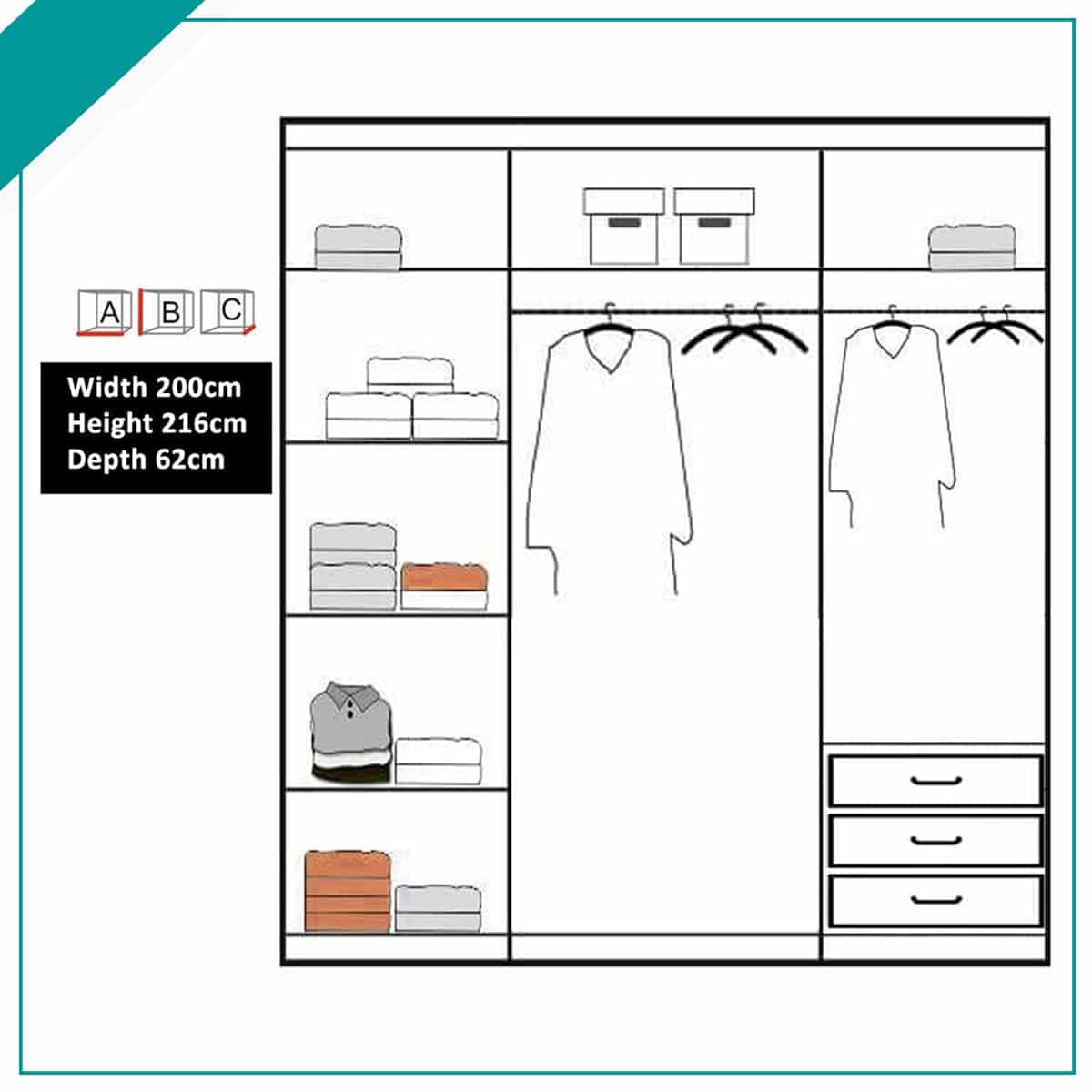 Hampton Sliding Wardrobe - Furniturezone