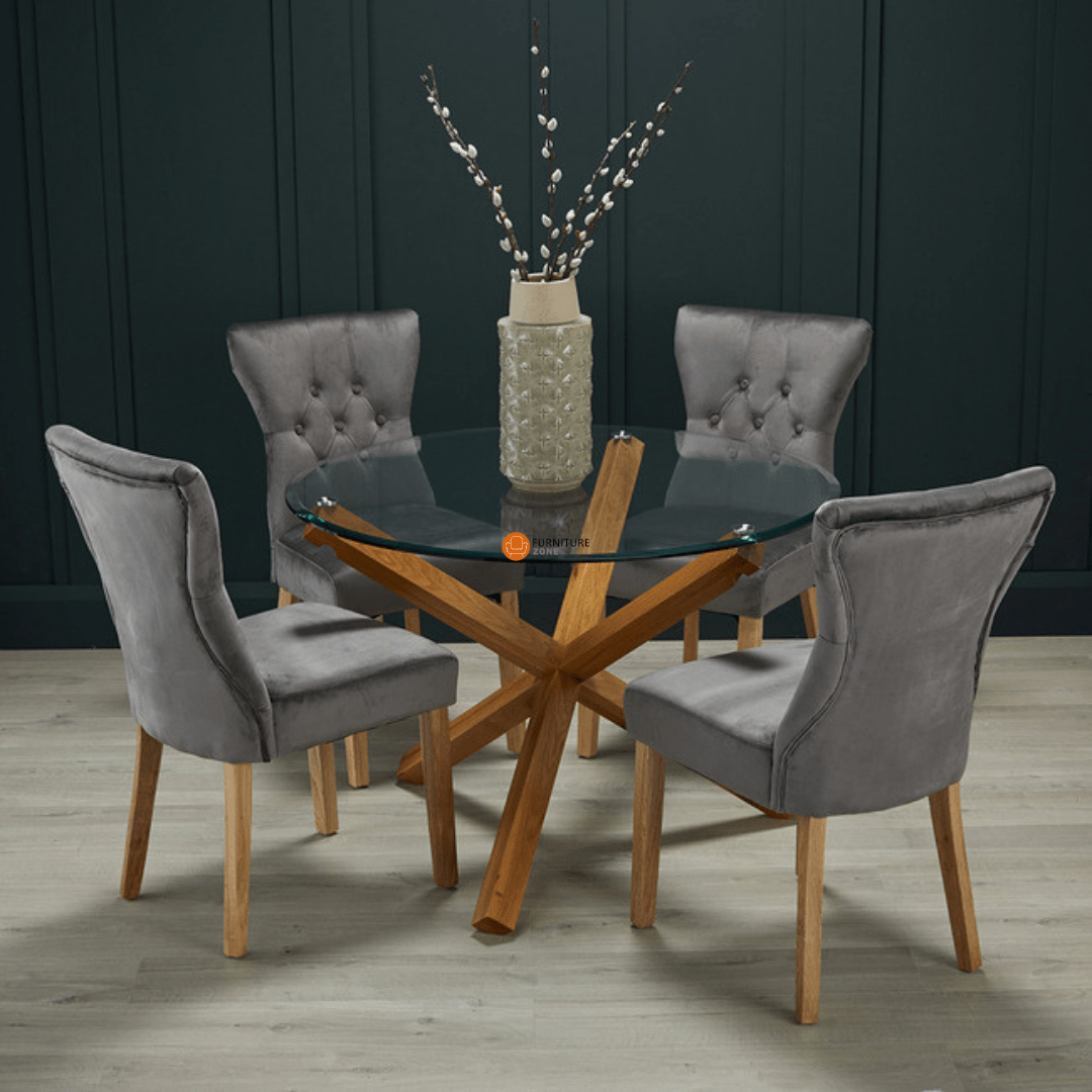 Meridian Solid Oak Dining Set - Furniturezone