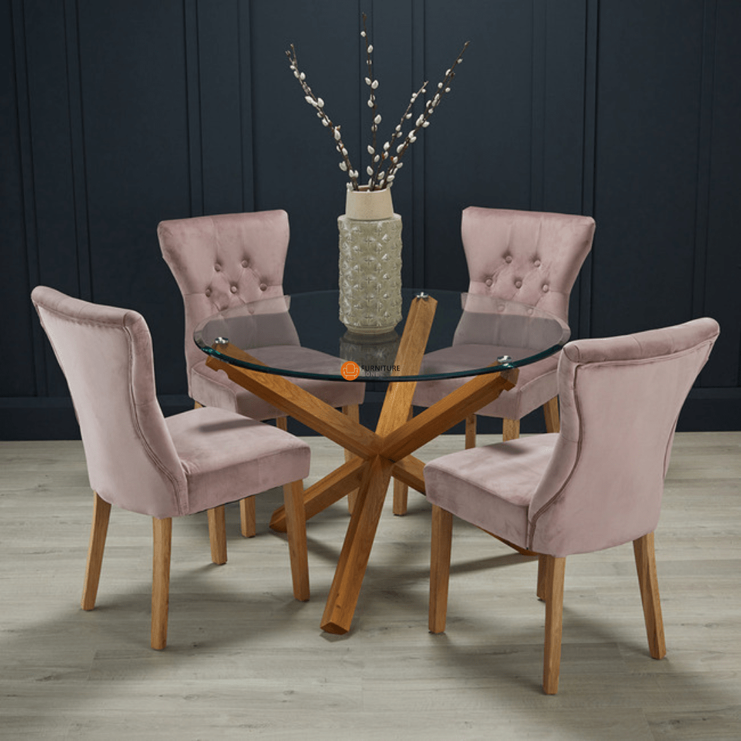 Meridian Solid Oak Dining Set - Furniturezone