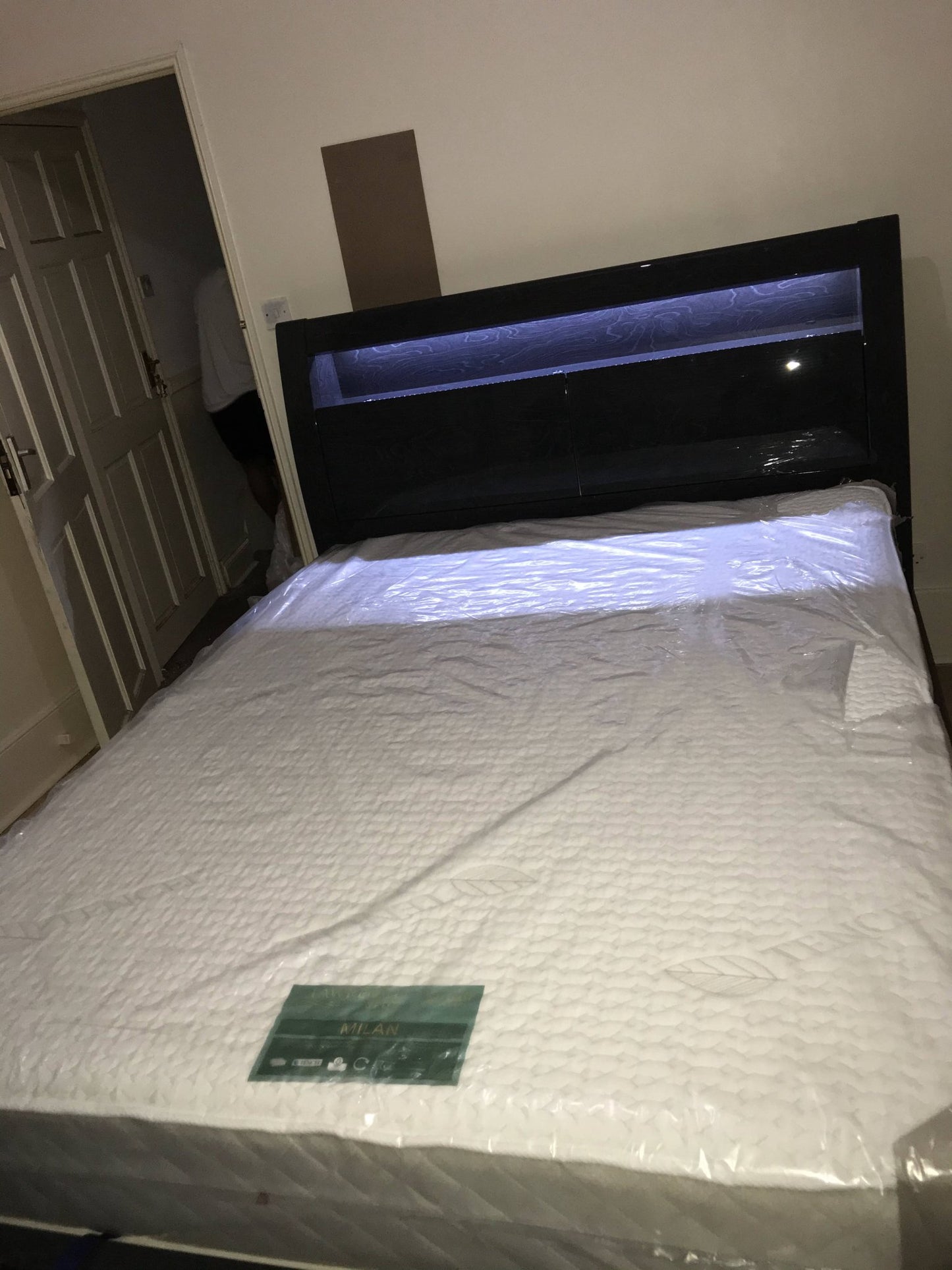 Myra High Gloss LED Ottoman Storage Bed Frame - Furniturezone