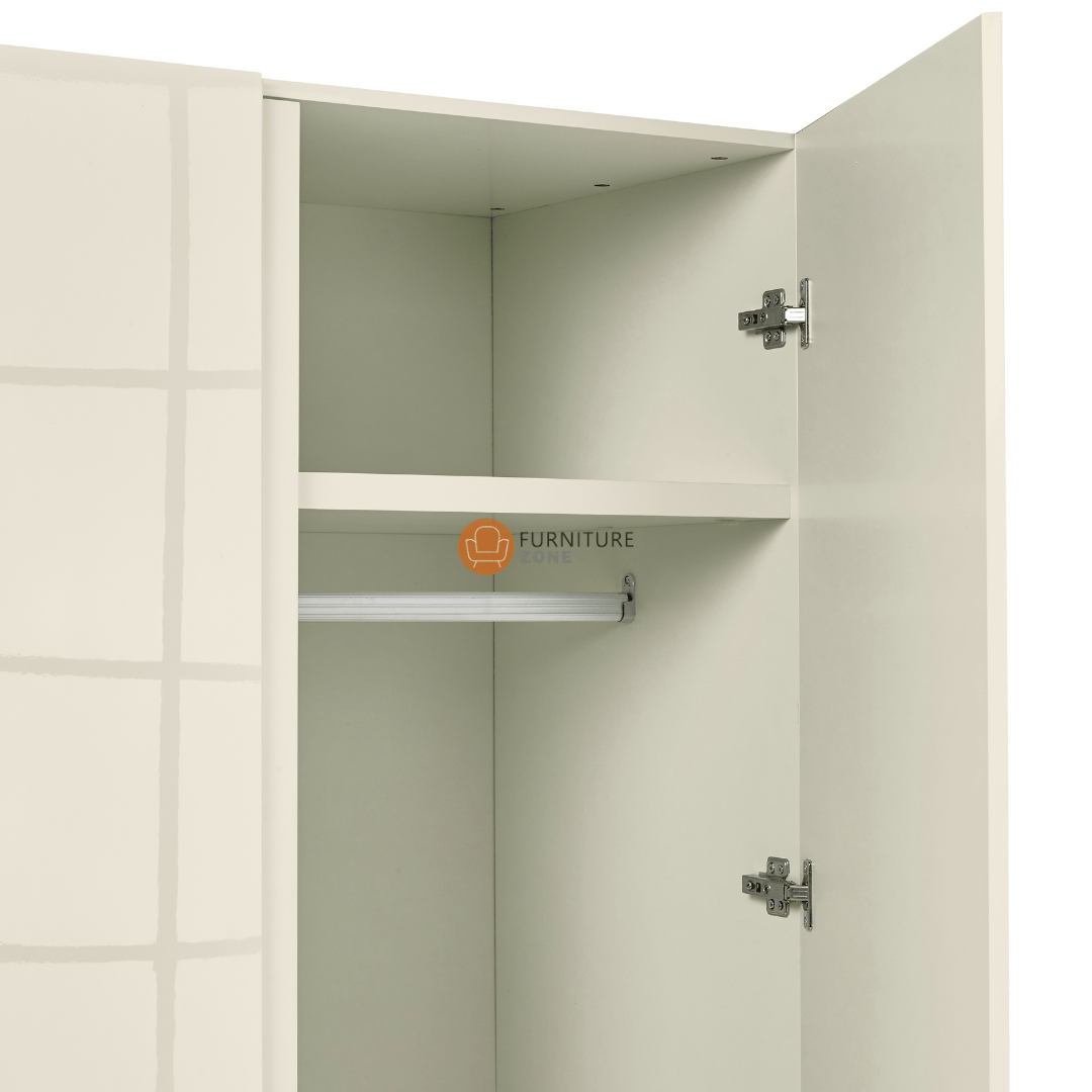 Puro Cream 2 Door Wardrobe - Furniturezone