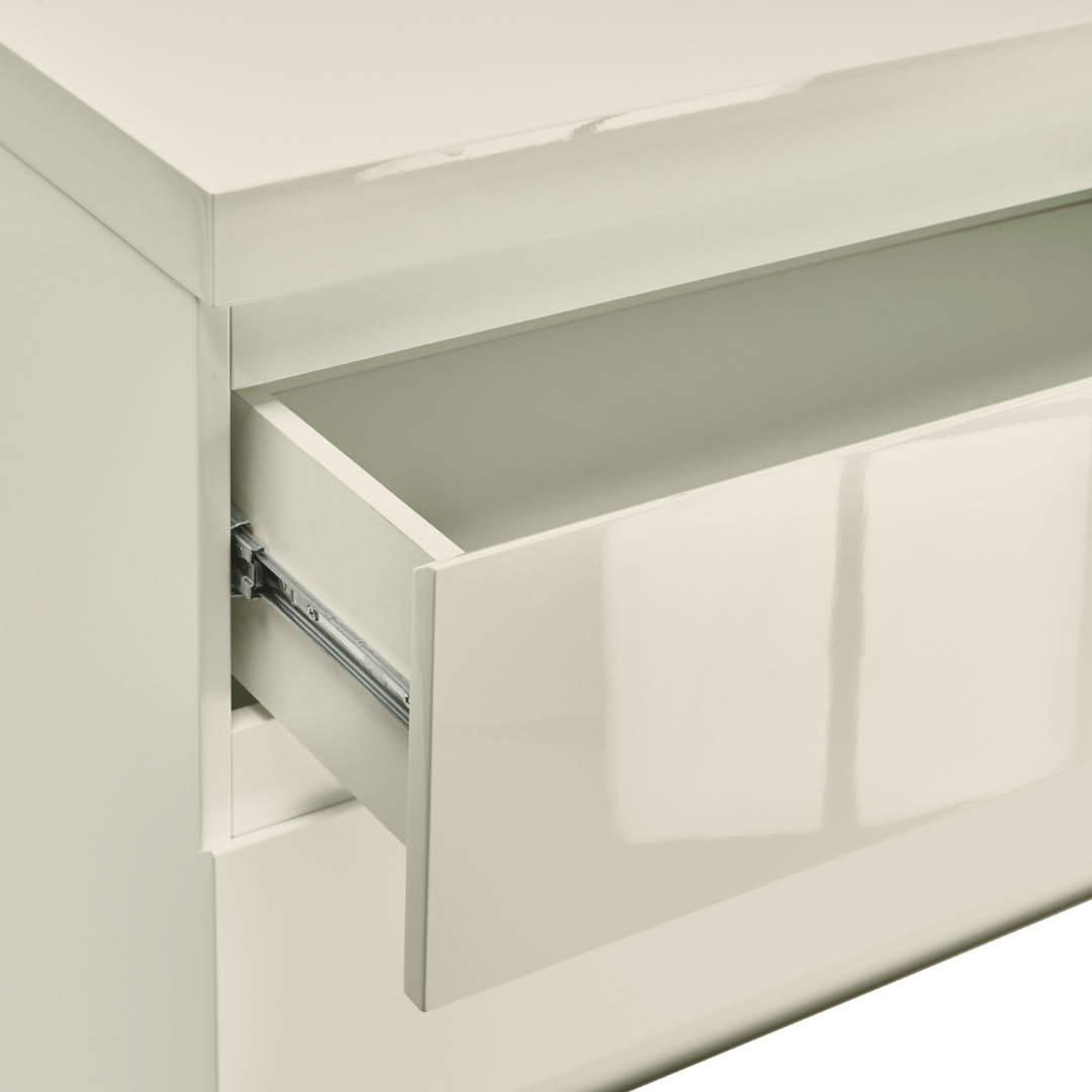 Puro Cream Bedside - Furniturezone