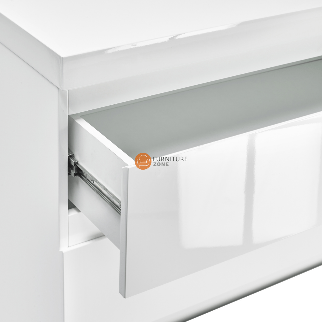 Puro White Bedside - Furniturezone