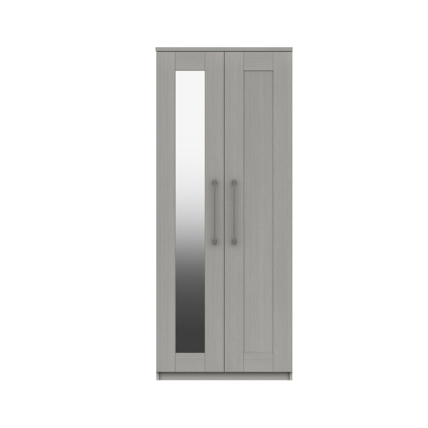 Stoke 2 Door Mirrored Wardrobe (Delivered Assembled) - Furniturezone