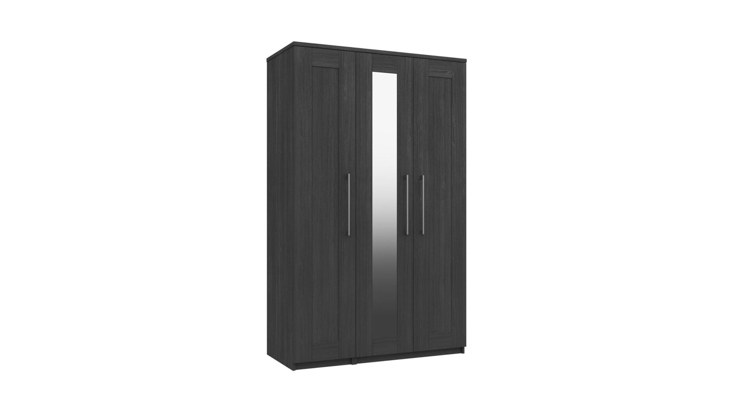 Stoke 3 Door Mirrored Wardrobe (Delivered Assembled) - Furniturezone