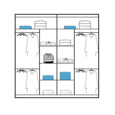 Chicago 2.0 High Gloss Mirrored Sliding Wardrobe