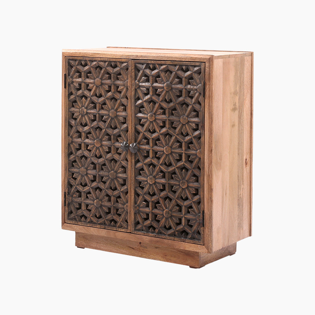 Thiri Two Door Solid Wood Cabinet