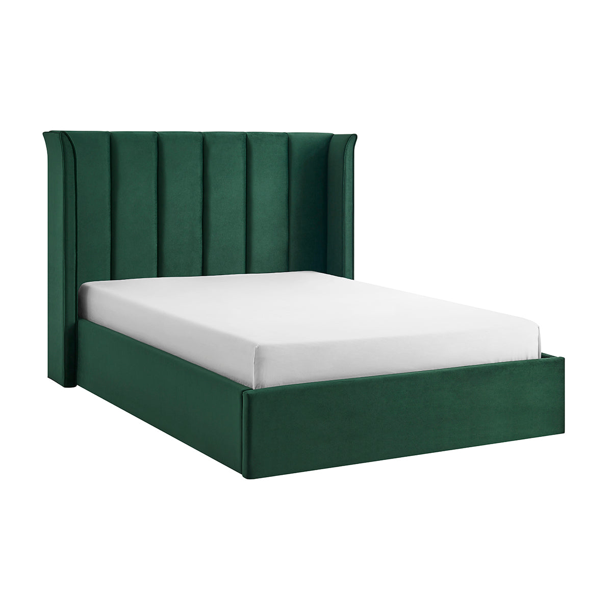 Vera Emerald Green Ottoman Storage Bed Frame