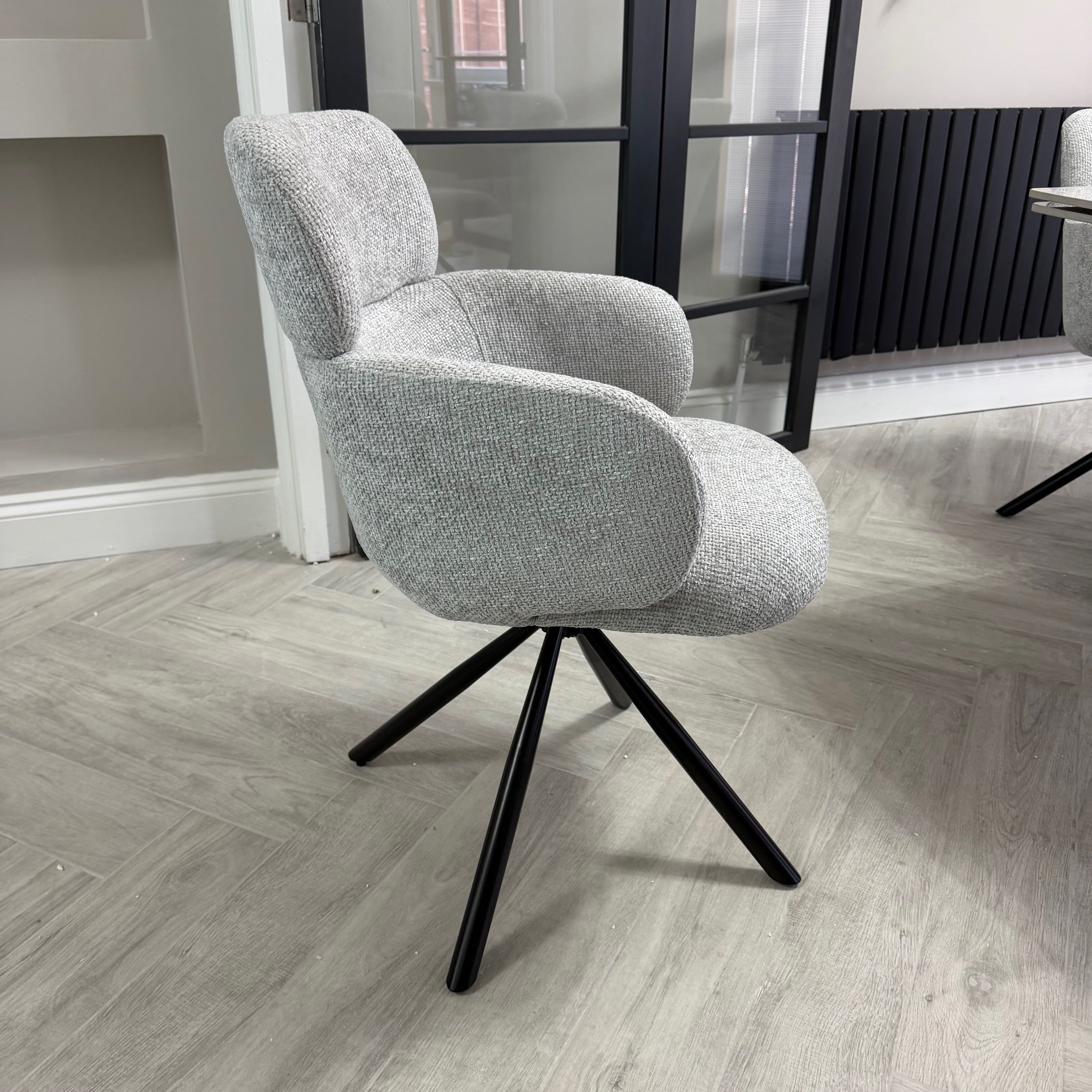 Atri Grey Sintered Stone Extendable Dining Table Set