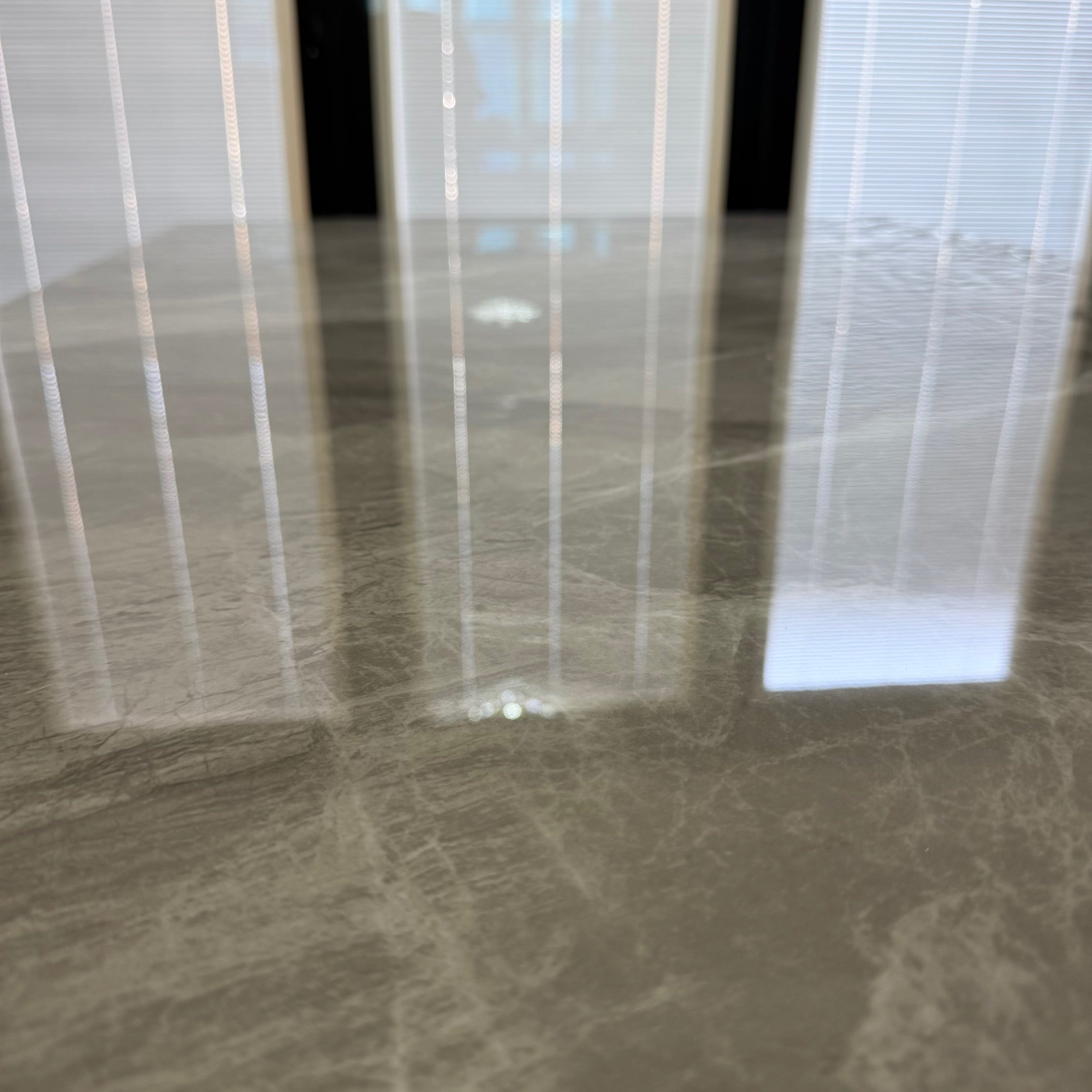 Atri Grey Sintered Stone Extendable Dining Table Set