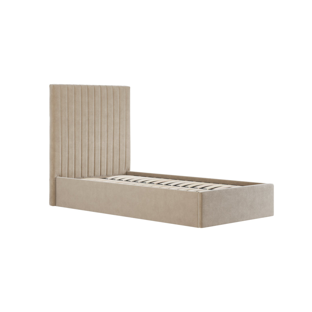 Antigua Tall Ottoman Storage Beige Bed Frame