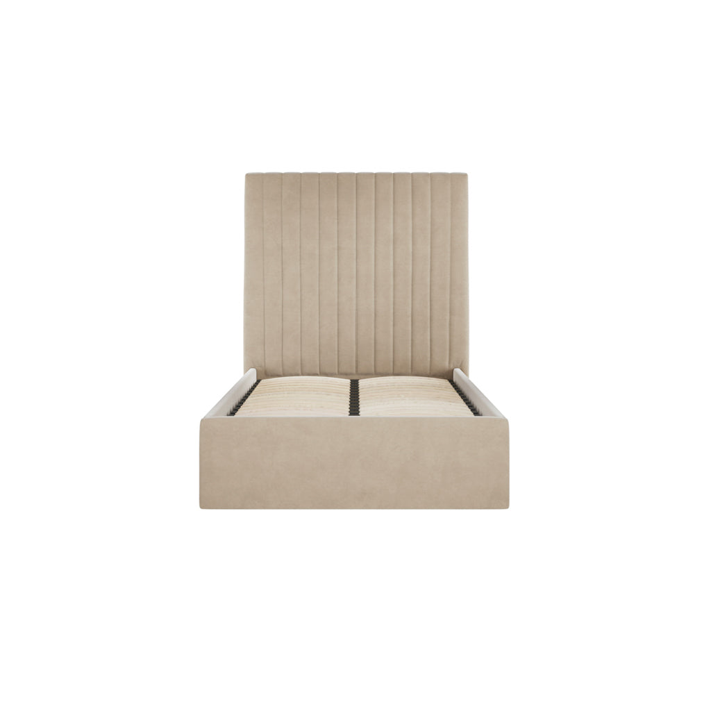 Antigua Tall Ottoman Storage Beige Bed Frame