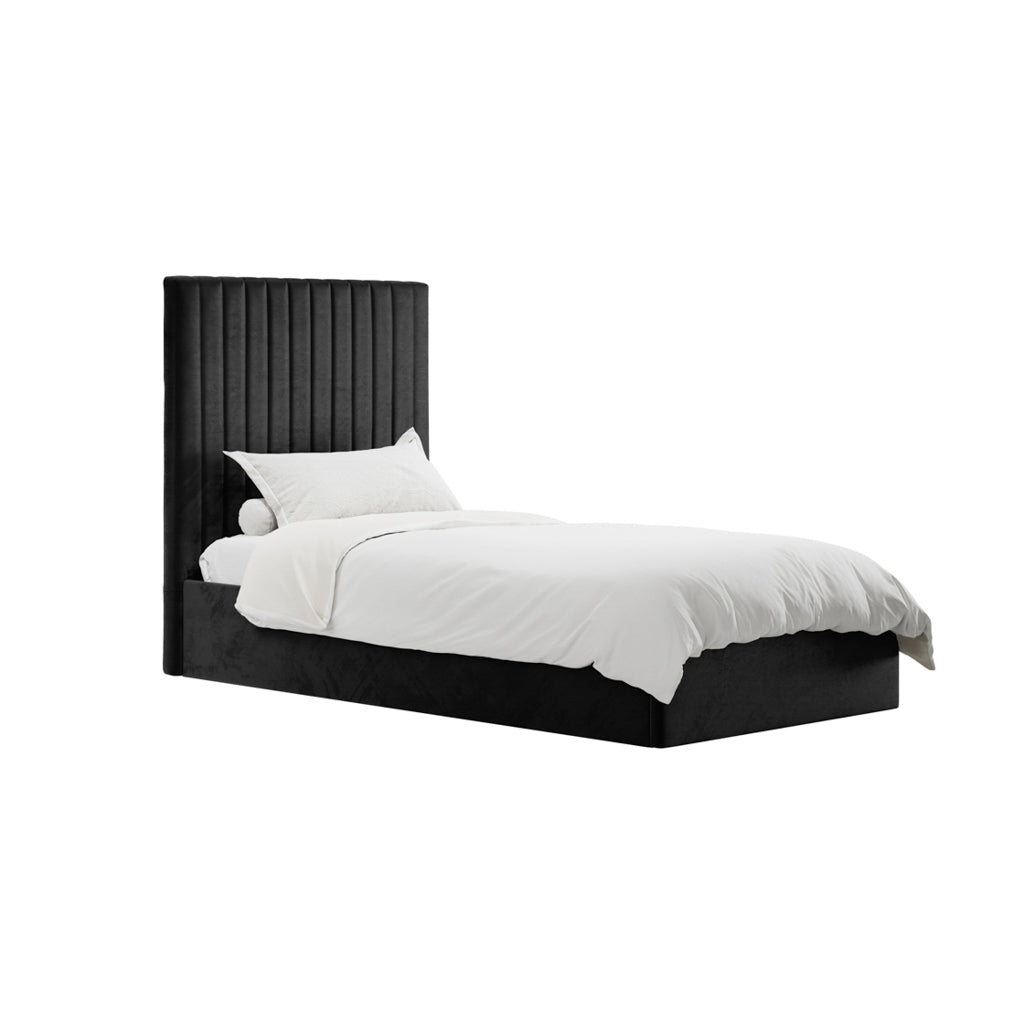 Antigua Tall Ottoman Storage Black Bed Frame