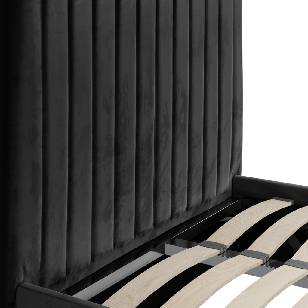 Antigua Tall Ottoman Storage Black Bed Frame