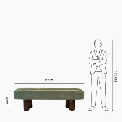 Darcy Green Ottoman
