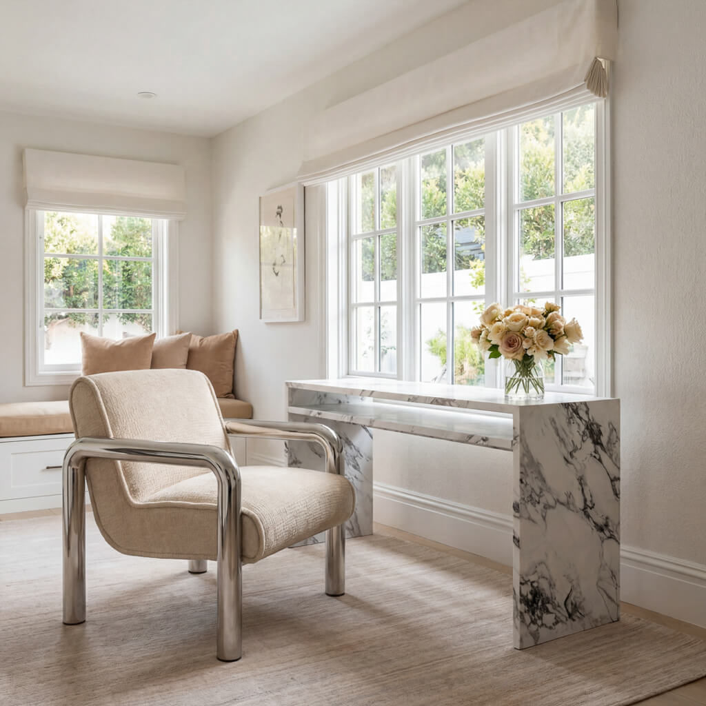 Daska Cream Accent Chair