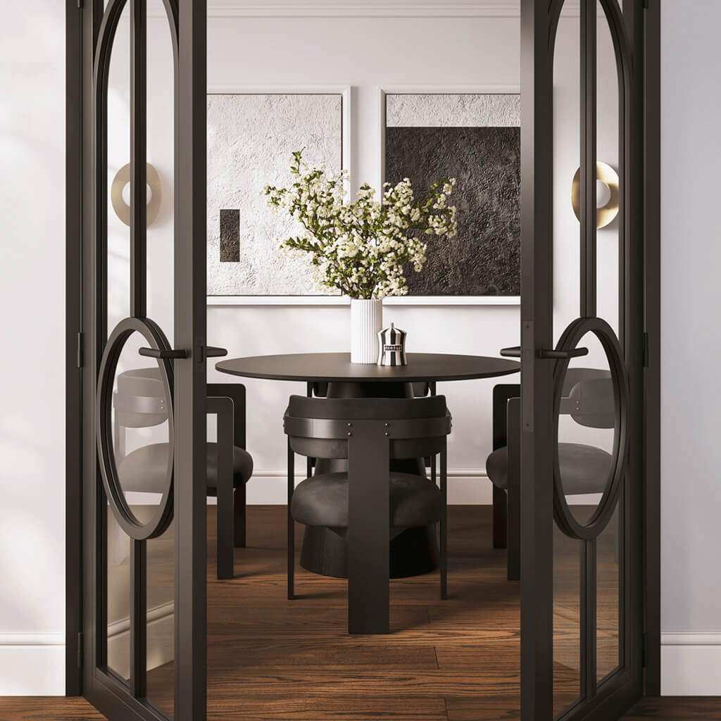Leota Black Dining Chair