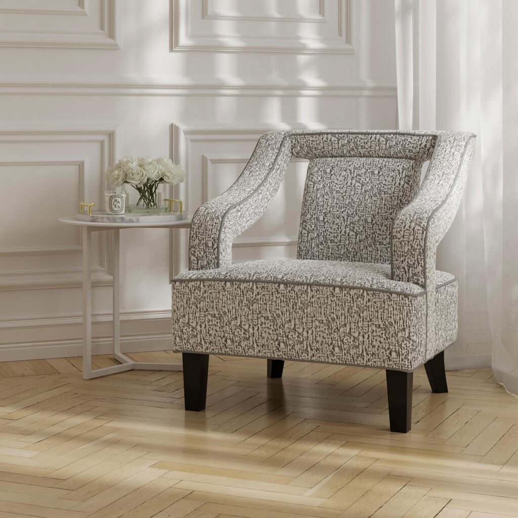 Maria Elephant Grey Accent Chair