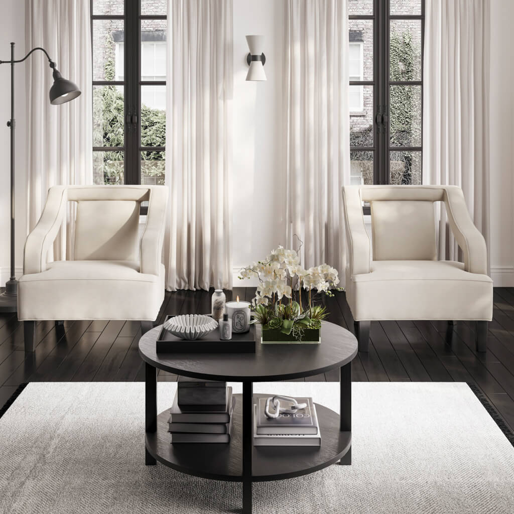 Maria Ivory Accent Chair
