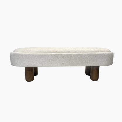 Darcy White Ottoman