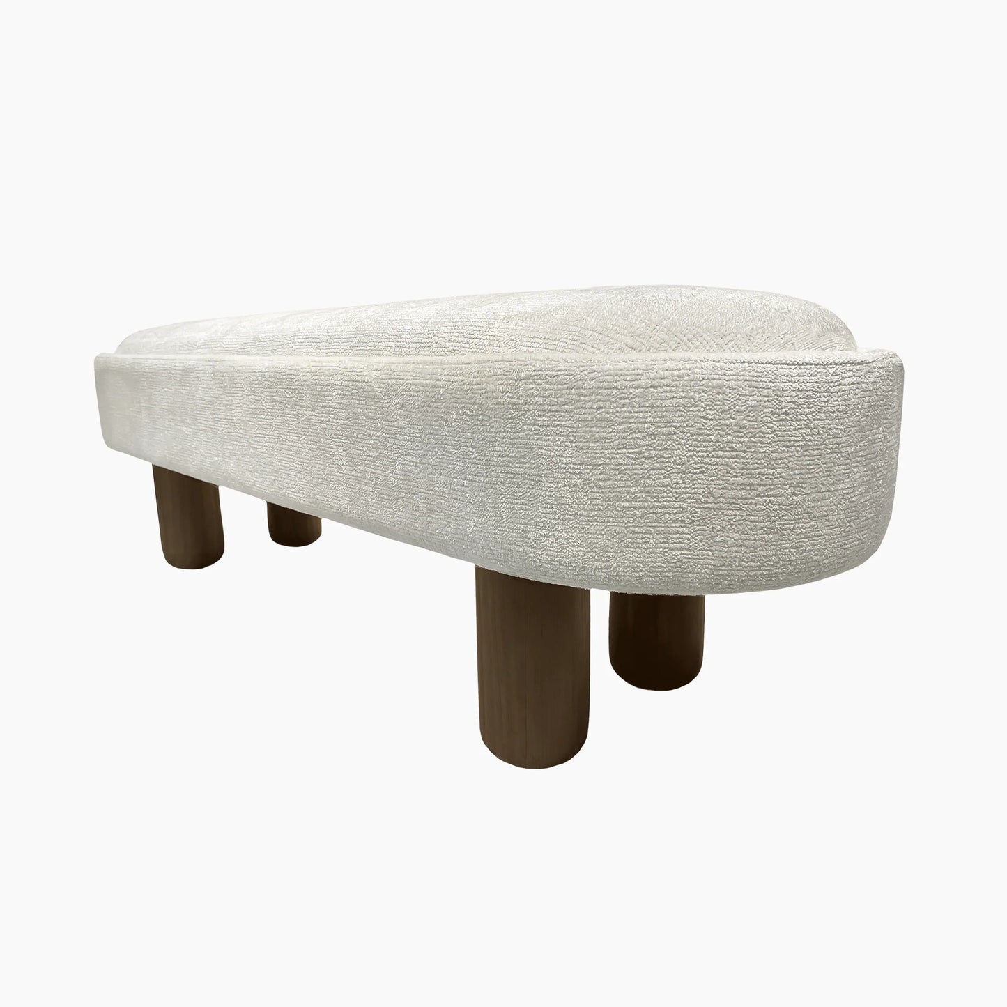 Darcy White Ottoman
