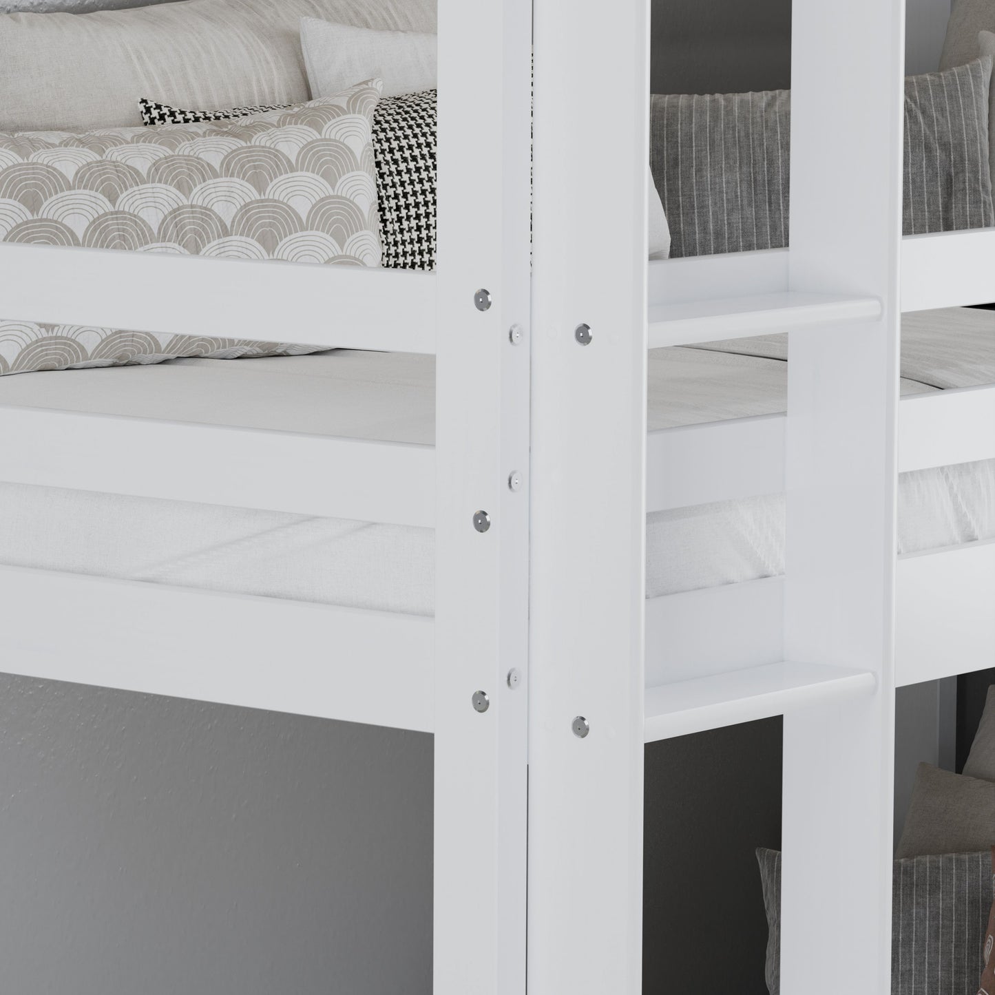 Trini Triple White Bunk Bed