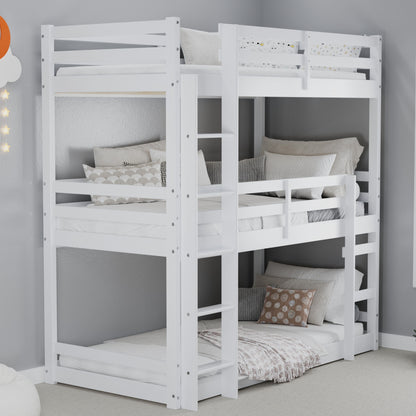 Trini Triple White Bunk Bed