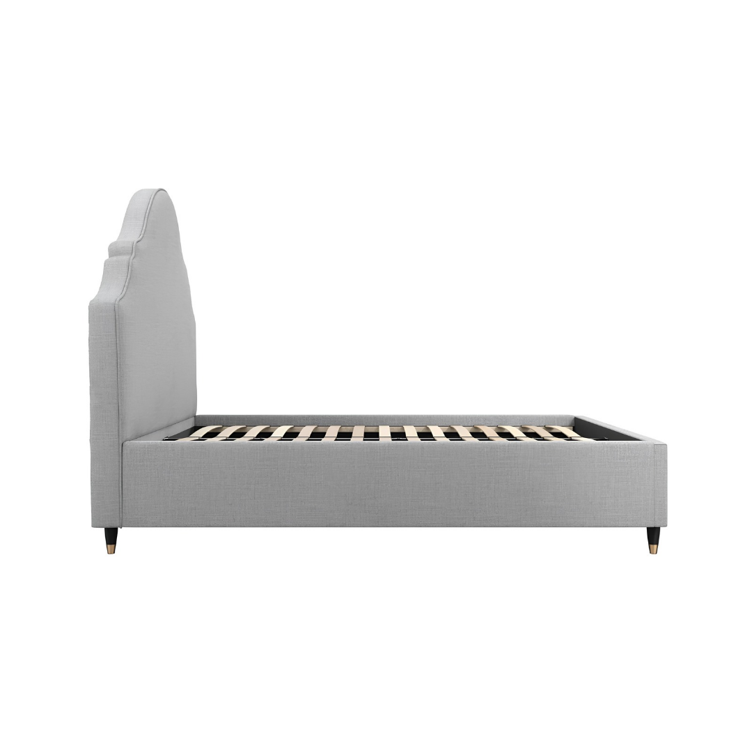 Claire Light Grey Fabric Bed Frame