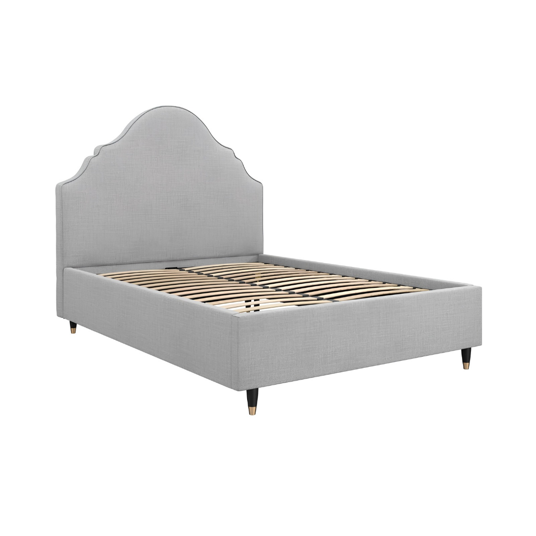 Claire Light Grey Fabric Bed Frame