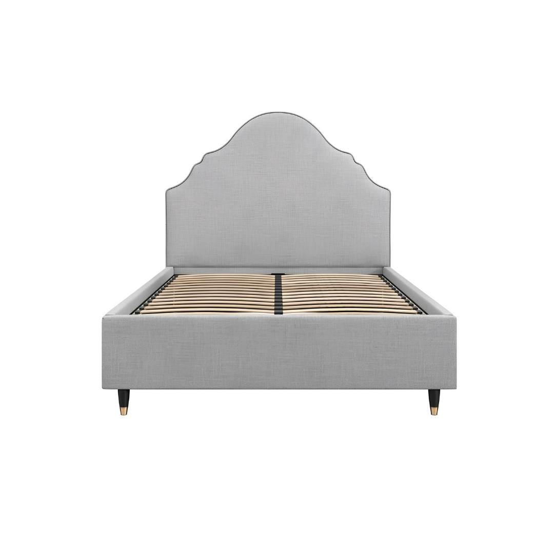 Claire Light Grey Fabric Bed Frame
