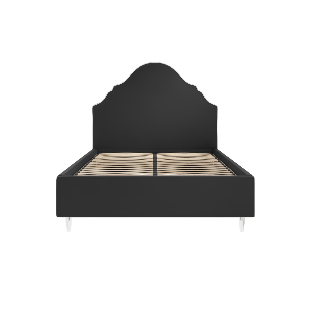 Claire Onyx Black Velvet Bed Frame