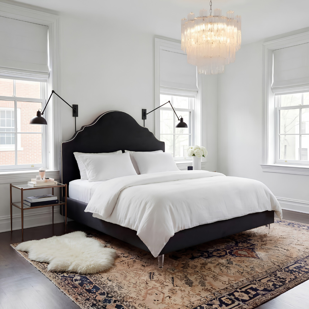 Claire Onyx Black Velvet Bed Frame