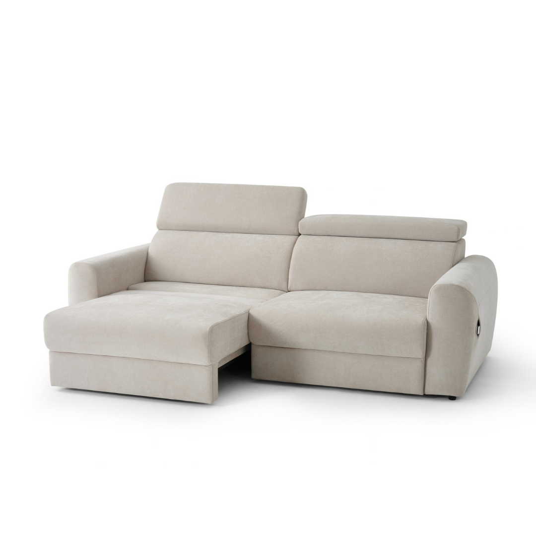 Clifton Beige Electric Recliner Fabric Sofa Bed