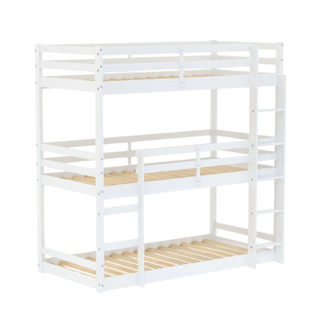 Trini Triple White Bunk Bed